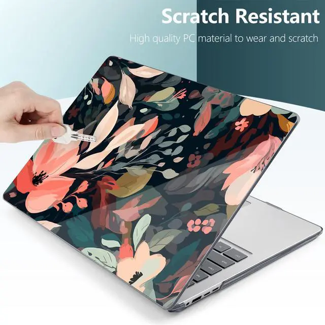 Alt view image 4 of 5 - DONGKE Case for Microsoft Surface Laptop 2024, Windows 11 Copilot+ PC, 13.8 Inch Touchscreen Display, Protective Plastic Hard Shell Case with Keyboard Cover & Screen Protector - Painted Floral