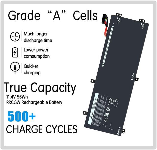 Alt view image 2 of 5 - RRCGW H5H20 56WH Laptop Battery for Dell XPS 15 9550 15-9550 9560 9570 9590 Precision 15 5510 5520 5530 5540 M5510 M5520 Series Notebook P56F P56F001 62MJV M7R96 0RRCGW 062MJV 5D91C 05D91C 3-Cell