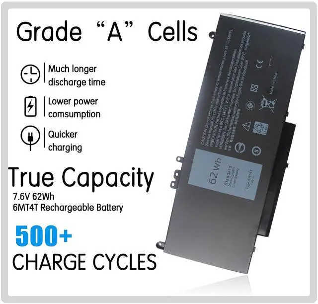 Alt view image 2 of 5 - 62WH 6MT4T E5470 E5570 Replacement Battery Compatible with Dell Latitude 14 5470 E5470 15 5570 E5570 Precision 15 3510 M3510 Series Notebook for 7V69Y TXF9M 79VRK HK6DV 07V69Y Laptop Batteries.