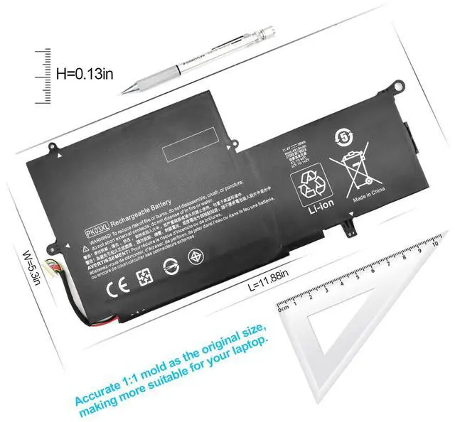 Alt view image 4 of 5 - Laptop PK03XL 789116-005 788237-2c3 Replacement hp Battery for HP Spectre X360 13-4101dx 13-4193dx 13-4002dx 13-4003dx 13-4005dx 13-4001dx 13-4100dx 13-4102dx 13-4103dx 13-4110dx 13-4116dx Notebook.