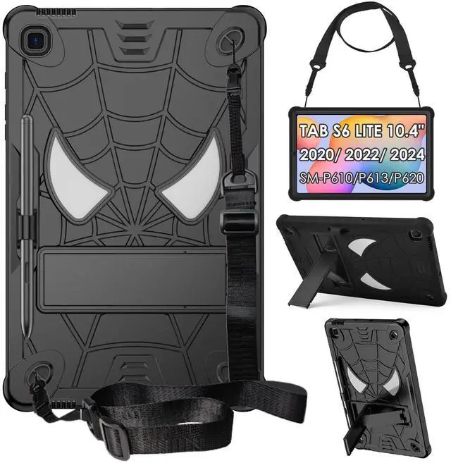 Main image of DETUOSI Kids Case for Samsung Galaxy Tab S6 Lite 10.4" 2024/2022/ 2020 (SM-P620/ P613/ P610) with S Pen Holder & Shoulder Strap,3-Layers Heavy Duty Shockproof Protective Cover for Children (Boys)/Man