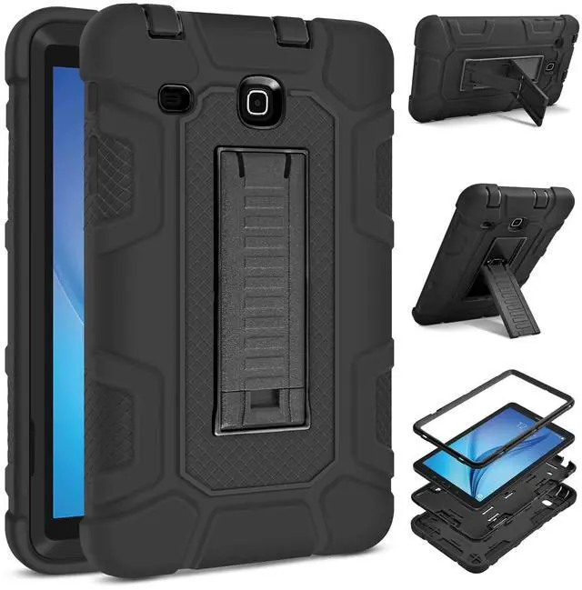 Main image of DETUOSI Shockproof Case for Samsung Galaxy Tab E 8.0" 2016 (SM-T377A/ T377V/ T378), 3-Layers Hybrid Heavy Duty Armor Multi-Angle Kickstand Protective Cover for Samsung Galaxy Tab E 8.0" Case for Kids