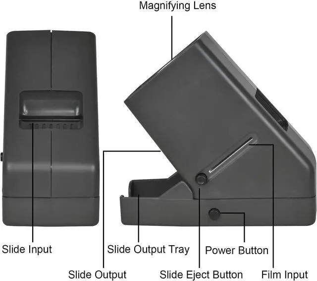Alt view image 5 of 5 - DigitConvert 35mm Slide Viewer, 3X Magnification, USB Powered/Battery Operation-for 35mm Slides & Positive Film Negatives (4AA Batteries Included)