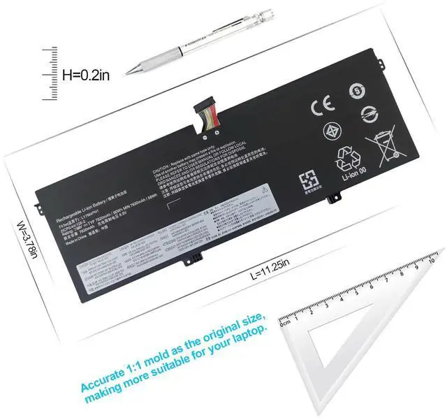 Alt view image 4 of 5 - L17M4PH1 L17C4PH1 Laptop Battery Replacement for Yoga C930 C930-13IKB 930-13IKB-81EQ 930-13IKB-81C4 81C4 81EQ, 7 Pro Pro-13IKB, 5B10Q82425 5B10Q82426 5B10Q82427 C930-13IK C930-13IKB L17M4PH2 L17L4PH2