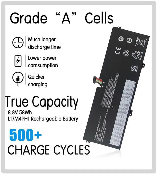 Alt view image 2 of 5 - L17M4PH1 L17C4PH1 Laptop Battery Replacement for Yoga C930 C930-13IKB 930-13IKB-81EQ 930-13IKB-81C4 81C4 81EQ, 7 Pro Pro-13IKB, 5B10Q82425 5B10Q82426 5B10Q82427 C930-13IK C930-13IKB L17M4PH2 L17L4PH2