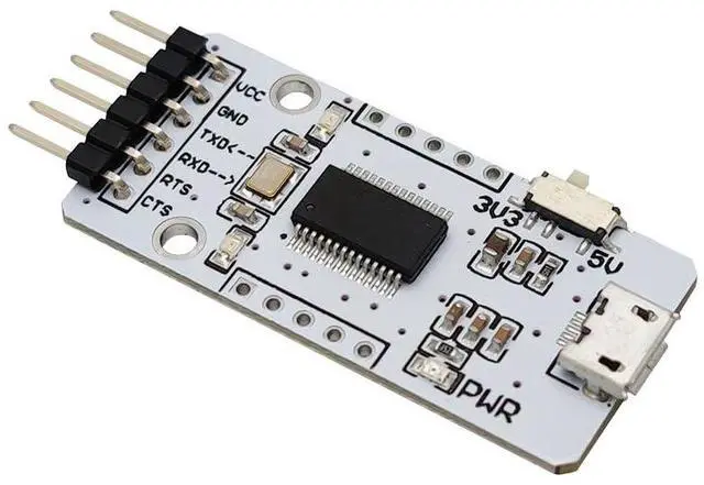Alt view image 3 of 5 - diustou FT232RL USB to TTL Serial Adapter Conversion Module USB to uart Serial Communication Module Brush Board 3.3/5V Level Output migrated Template (MB).