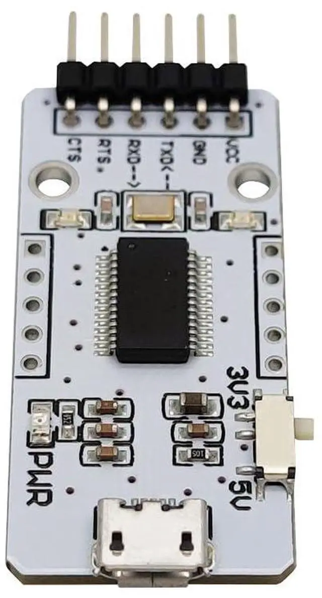 Alt view image 4 of 5 - diustou FT232RL USB to TTL Serial Adapter Conversion Module USB to uart Serial Communication Module Brush Board 3.3/5V Level Output migrated Template (MB).
