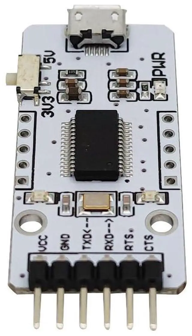 Alt view image 5 of 5 - diustou FT232RL USB to TTL Serial Adapter Conversion Module USB to uart Serial Communication Module Brush Board 3.3/5V Level Output migrated Template (MB).