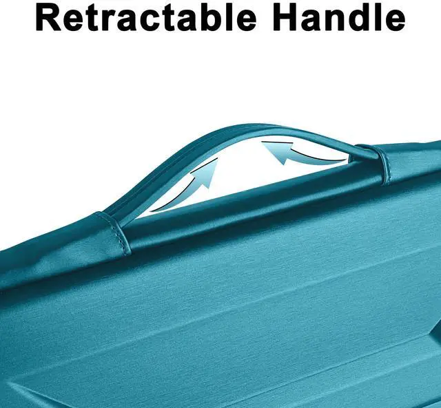 Alt view image 4 of 5 - DOMISO 14 Inch Laptop Hard Case, Waterproof Shockproof Hard Shell Laptop Sleeve Protective Computer Bag for Most 14" Laptops/Lenovo ThinkPad/Dell XPS/HP Pavilion/Macbook Pro, Teal