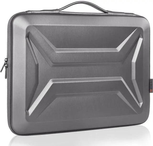 Alt view image 2 of 5 - DOMISO 15.6 Inch Laptop Hard Case, Waterproof Shockproof Hard Shell Laptop Sleeve Protective Computer Bag for Most 15-15.6" Laptops/Macbook Pro/Lenovo IdeaPad/HP ENVY/Dell XPS, Silver