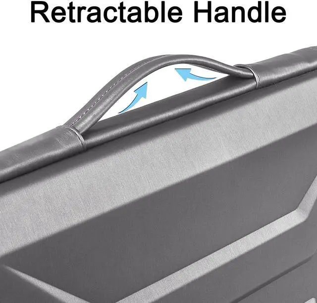 Alt view image 4 of 5 - DOMISO 15.6 Inch Laptop Hard Case, Waterproof Shockproof Hard Shell Laptop Sleeve Protective Computer Bag for Most 15-15.6" Laptops/Macbook Pro/Lenovo IdeaPad/HP ENVY/Dell XPS, Silver