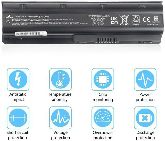 Alt view image 4 of 5 - A AMANDA 593553-001 MU06 MU09 Laptop Battery for HP Pavilion DM4 G7 G6 G4 DV3-4000 DV5-2000 DV6-3000 DV7-6000 Compaq Presario CQ32 CQ42 CQ43 435 436 HSTNN-Q62C HSTNN-CBOW HSTNN-IB0N HSTNN-IB0X