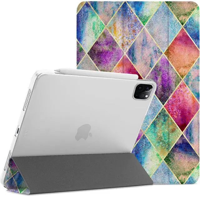 Main image of DuraSafe iPad Pro 12.9 inch 4th Gen 2020 Cover A2229 MY2H2LL/A MY2J2LL/A A2069 MXAT2LL/A MXAV2LL/A MXAU2LL/A MXAW2LL/A A2233 MY3K2LL/A MY3J2LL/A MXFY2LL/A MXG12LL/A MXFX2LL/A MXG02LL/A - Diamond Grid