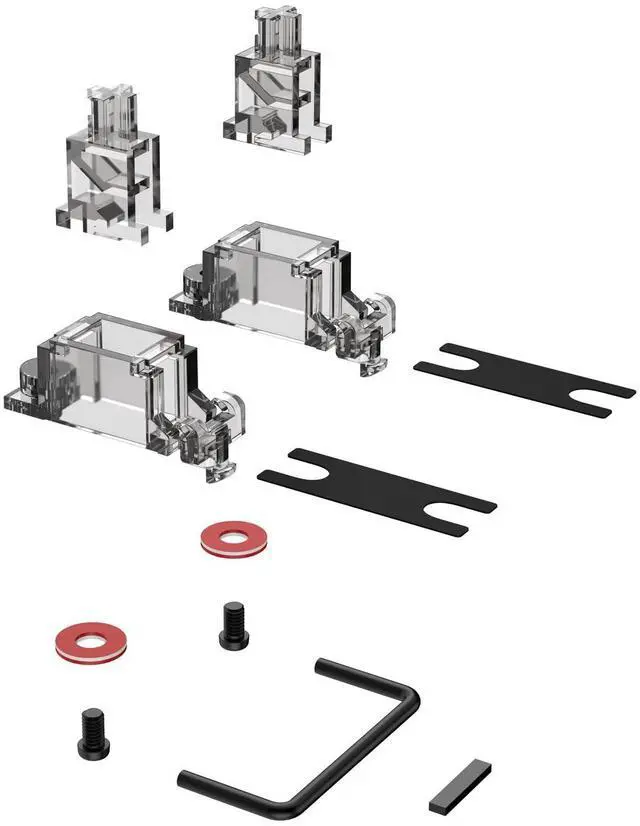 Alt view image 4 of 5 - DUROCK Stabilizer V3, Screw in Stabilizers with 2u 6.25u 7u Wires, PCB Mount Keyboard Stabilizers for Mechanical Keyboards (V3 Smokey Black 100% Kit)