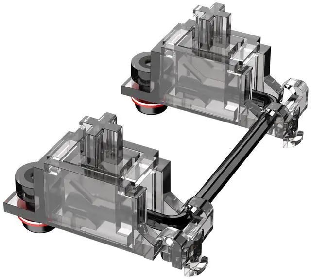 Alt view image 2 of 5 - DUROCK Stabilizer V3, Screw in Stabilizers with 2u 6.25u 7u Wires, PCB Mount Keyboard Stabilizers for Mechanical Keyboards (V3 Smokey Black 100% Kit)