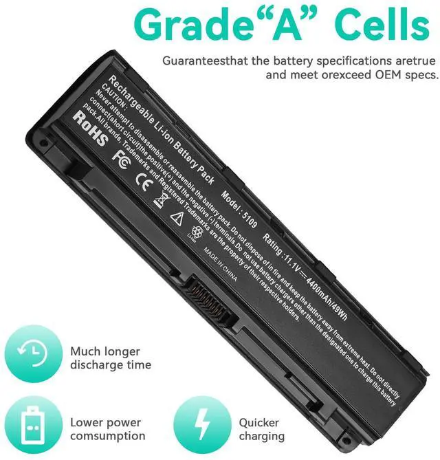 Alt view image 3 of 5 - Fancy Buying New PA5109U-1BRS Battery for Toshiba PA5023U-1BRS PA5025U-1BRS S70DT C55-A5302 C55-A5308 C55-A5309 C55D-A5150