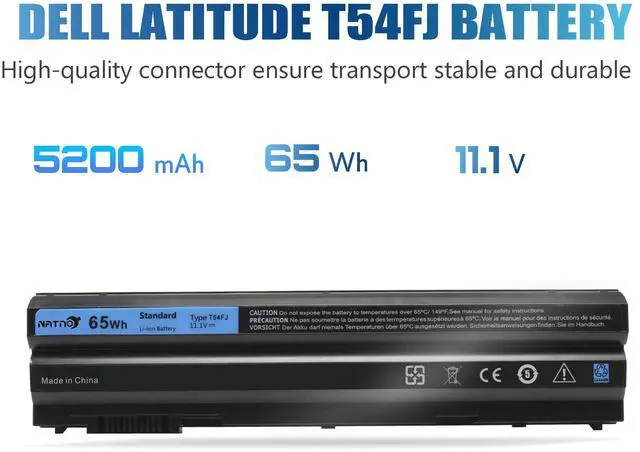Alt view image 3 of 5 - T54FJ 8858x Laptop Battery for Dell Latitude E6420 E6430 E6440 E6520 E6530 E6540 E5520 E5530 E5420 E5430, Inspiron 17r-7720 17r-se-7720 17r-5720 15r-5520 15r-7520 [65Wh 11.1V 6 Cell]