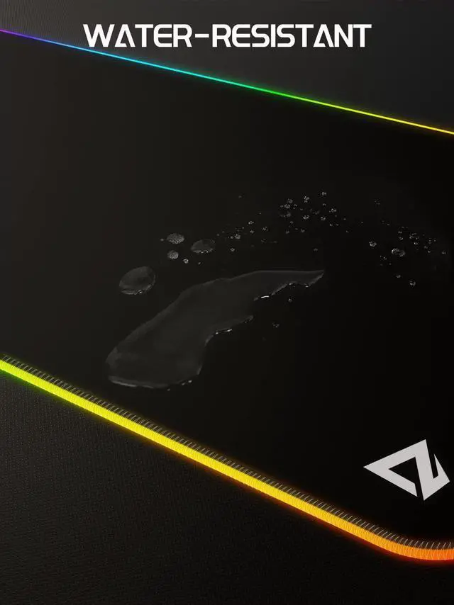 Alt view image 4 of 5 - EASEMO Gaming Mouse Pad, RGB Mouse Mat XXL Large (35.4 x 15.75 in) with 7 LED Colors 11 Lighting Modes Waterproof Fabric Surface Non-Slip Rubber Base for PC Laptop Keyboard