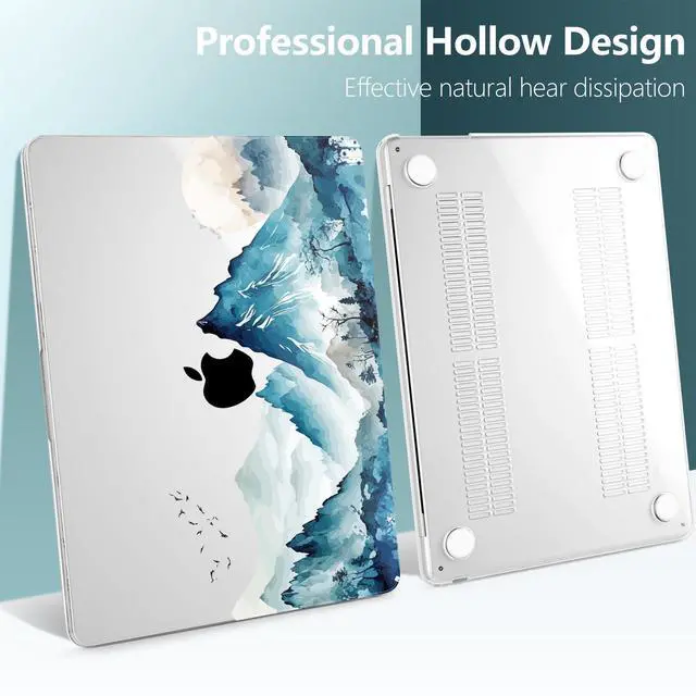 Alt view image 4 of 5 - DONGKE for MacBook Air 13.6 Inch Case 2025 2024-2022 A3240 A3113 A2681 M4 M3 M2 Chip Touch ID, Plastic Hard Shell & Keyboard Cover & Type C Adapter for MacBook Air 13 inch M4, Mountain