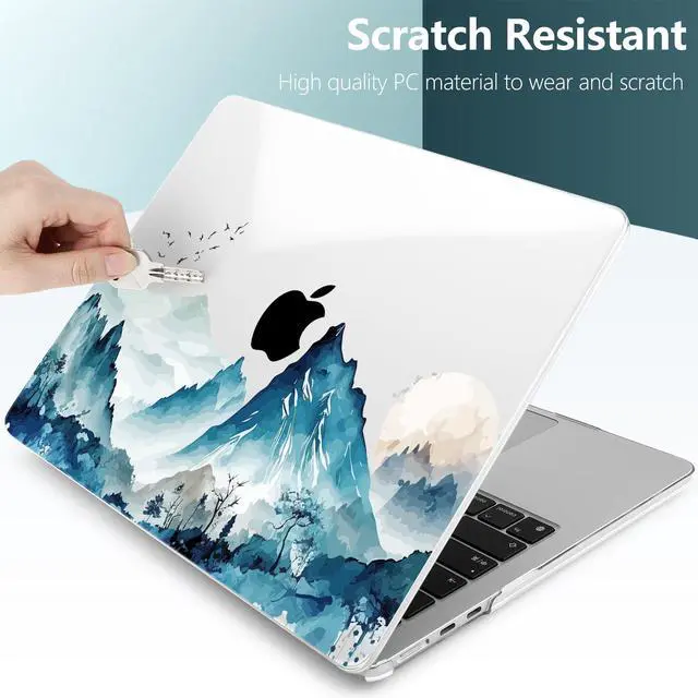 Alt view image 3 of 5 - DONGKE for MacBook Air 13.6 Inch Case 2025 2024-2022 A3240 A3113 A2681 M4 M3 M2 Chip Touch ID, Plastic Hard Shell & Keyboard Cover & Type C Adapter for MacBook Air 13 inch M4, Mountain
