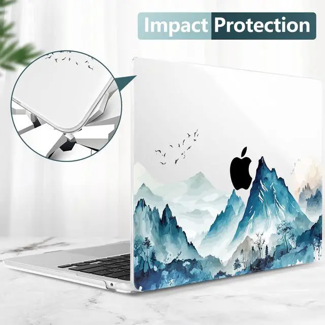 Alt view image 5 of 5 - DONGKE for MacBook Air 13.6 Inch Case 2025 2024-2022 A3240 A3113 A2681 M4 M3 M2 Chip Touch ID, Plastic Hard Shell & Keyboard Cover & Type C Adapter for MacBook Air 13 inch M4, Mountain