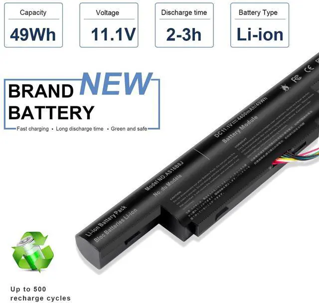 Alt view image 4 of 5 - Fancy Buying AS16B8J Laptop Battery Compatible Acer Aspire E5-575G E5-575G-53VG 15.6" E5-575G-549D Series 3INR19/66-2 AS16B5J