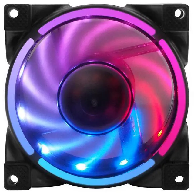 Main image of 80mm Fan, PWM 5V ARGB Case Fan, RGB Fans, 7 Blades MFDB Hydraulic Bearing PWM Intelligent Temperature Control 800-2500RPM PC Case Fan
