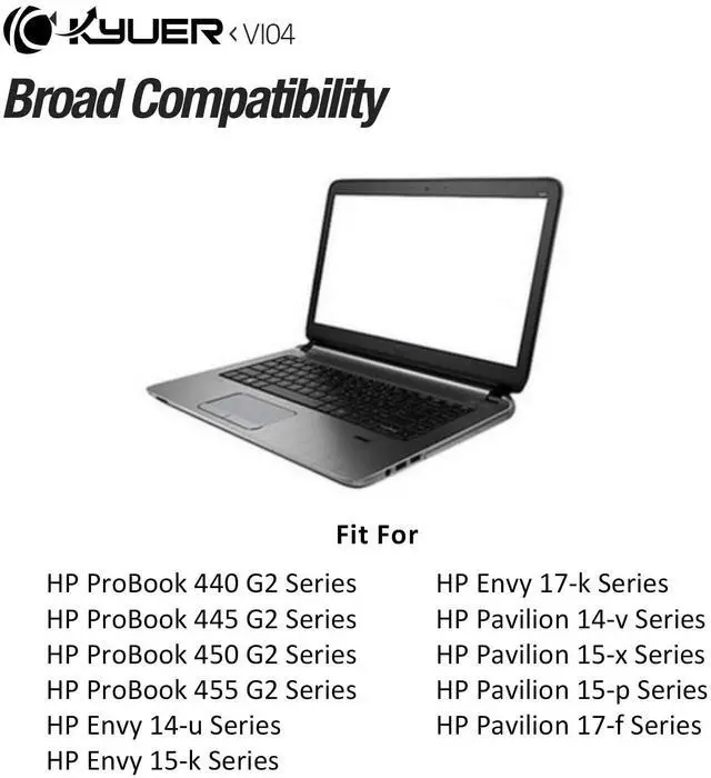 Alt view image 3 of 5 - VI04 756743-001 Battery Replacement for HP ProBook 440 G2 450 G2 TPN Q139 Q140 Q141 Q142 Q143 fit for HP Envy 14 15 17 Series Spare 756743-001 756745-001 756479-421 HSTNN-DB6K HSTNN-LB6K