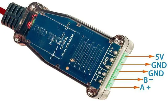 Alt view image 5 of 5 - DSD TECH SH-U11GL Isolated USB-C to RS485 Adapter with FTDI Chip