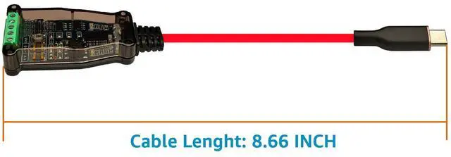 Alt view image 4 of 5 - DSD TECH SH-U11GL Isolated USB-C to RS485 Adapter with FTDI Chip