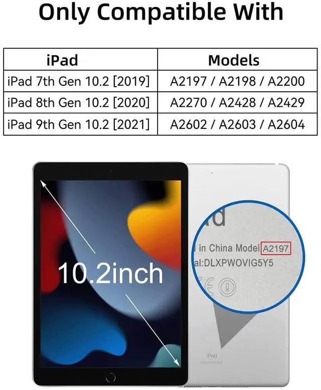 Alt view image 2 of 5 - DUNNO Case for iPad 9th 8th 7th Generation(2021/2020/2019 Version),iPad 10.2 Case Strong Magnetic Cover with Pencil Holder & Card Pocket, 7 Viewing Angles Stand Case for iPad 10.2 Inch (Blue)