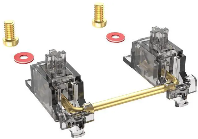 Main image of DUROCK Stabilizer V3, Screw in Stabilizers with 2u 6.25u 7u Wires, PCB Mount Keyboard Stabilizers for Mechanical Keyboards (V3 Smokey 100% Kit)