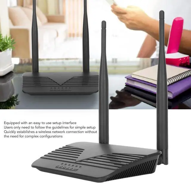Alt view image 4 of 5 - Smart Router, 2.4G Internet Router, 300Mbps Internet Gaming Router, Smart VPN Router for Large Home with 1 Rj45 Input Port and 3 Rj45 Output Ports