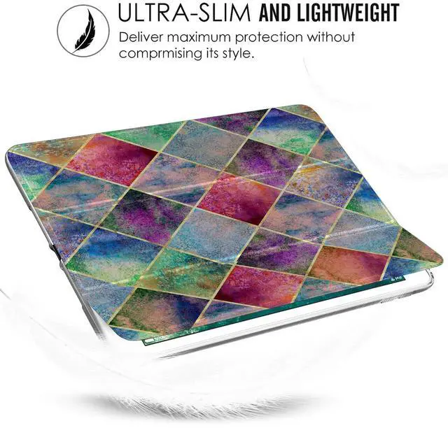 Alt view image 4 of 5 - DuraSafe Cases for iPad 9.7 5th 6th Gen Air 1st 2nd Generation [iPad 5 6 Air 1 2] A1893 A1822 A1566 MH2V2LL/A Shock Proof Magnetic Dual Angle Stand with Honeycomb Pattern Printed Cover - Diamond Grid