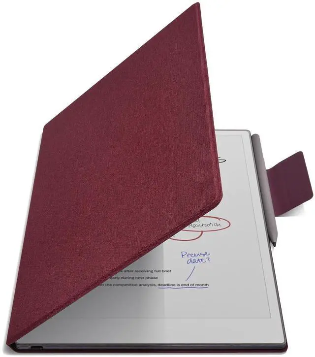 Main image of E NET-CASE Case for Remarkable Paper Pro, Premium PU Leather Book Folio with Pen-Buckle, Lightweight Magnetic Case with Auto Sleep/Wake for Remarkable Paper Pro 11.8" 2024 Released (Red)