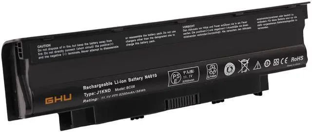 Alt view image 3 of 5 - GHU New Battery 58 WH Replacement for J1KND 4T7JN WT2P4 383CW 312-1205 312-0233 312-0234 312-1280 Compatible for Dell Inspiron 3420 3520 13R (N3010) 14R (N4010 N4110) (N5010 N5110) N7010