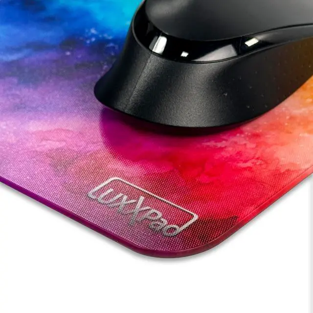 Alt view image 5 of 5 - Glassboard Studio LuxxPad Glass Mouse Pad - Mouse Pad Gaming and Dry Erase Note Taking Pad, Tempered Strong Glass with Rubber Non-Slip Feet for Gaming & Work (Vibrant Watercolor, 7.5" x 8")