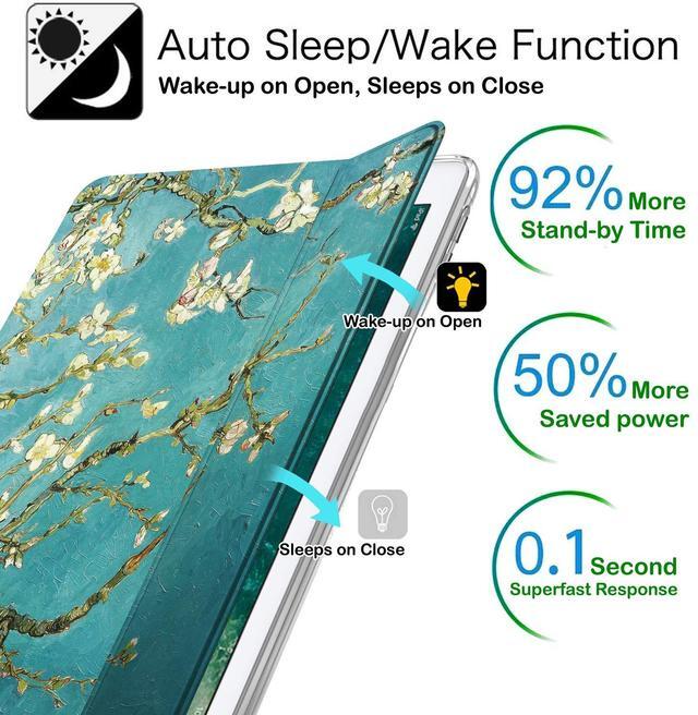Alt view image 3 of 5 - DuraSafe Cases iPad 10.5 Inch 2019 Air 3rd Generation [ Air 3 ] MV172LL/A MV162LL/A MV152LL/A MUUT2LL/A MUUR2LL/A MUUQ2LL/A Magnetic Dual Angle Stand with Honeycomb Pattern Printed Cover - Blossom
