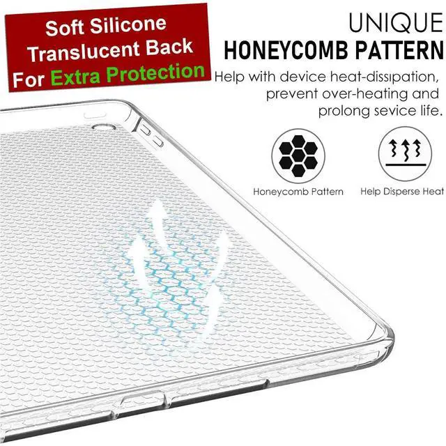 Alt view image 5 of 5 - DuraSafe Cases for iPad 9th 2021 8th 2020 7th 2019 Gen [iPad 9 iPad 8 iPad 7 ] 10.2 Inch A2602 A2270 A2197 MK663LL/A MK673LL/A MYN62LL/A Dual Angle Stand Honeycomb Pattern Printed Cover - Marble Pink