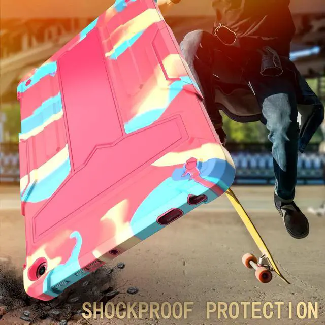 Alt view image 5 of 5 - elitegadget Case for Amazon Fire HD 10 Tablet 10.1" Inch Display (13th Generation, 2023 Released) - Heavy Duty Hybrid Kickstand Case Cover + 1 Screen Protector and 1 Random Stylus (Candy/Pink)