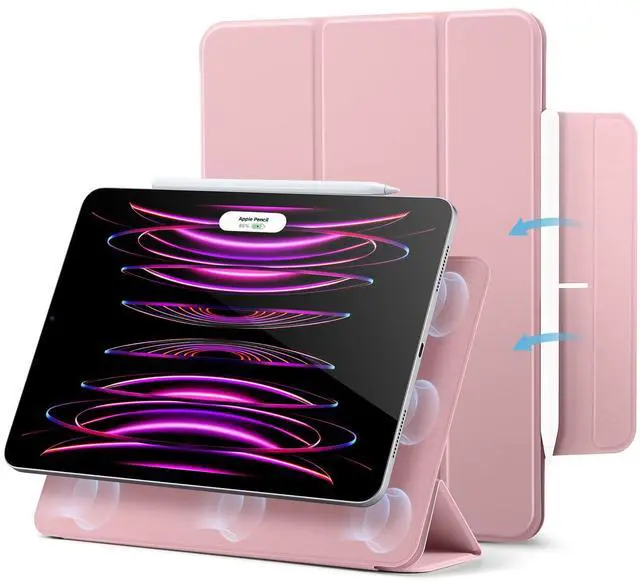 Main image of ESR for iPad Pro 12.9 6th/5th/4th Gen, iPad Air 13 Inch Case M3/M2 (2025/2024), Powerful Magnetic Attachment, Slim Trifold Stand Case, Supports Pencil Pro & Pencil (USB-C), Rebound Series, Pink
