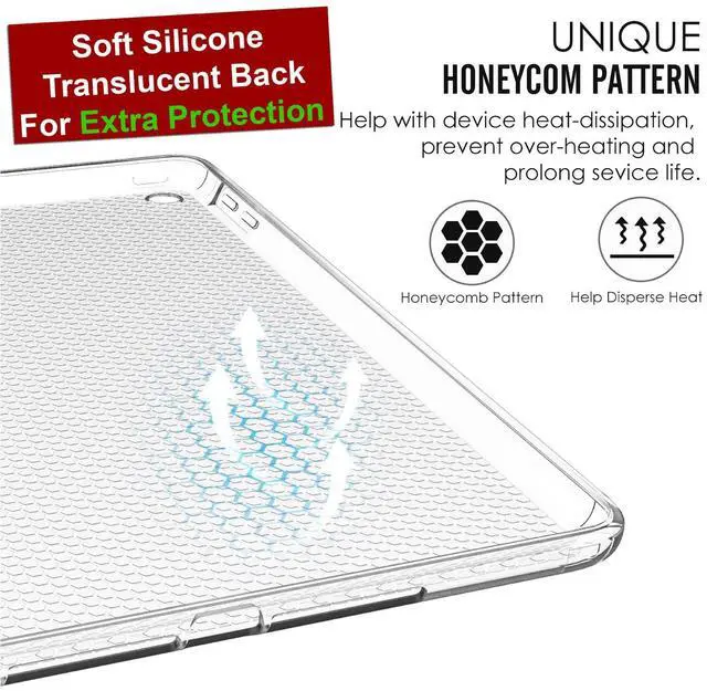 Alt view image 5 of 5 - DuraSafe Cases for iPad PRO 11 Inch 1 Gen 2018 [ PRO 11 1st ] A1980 A1934 A2013 A1979 MU0T2LL/A MU0Y2LL/A Shock Proof Magnetic Dual Angle Stand with Honeycomb Pattern Printed Cover - Diamond Grid