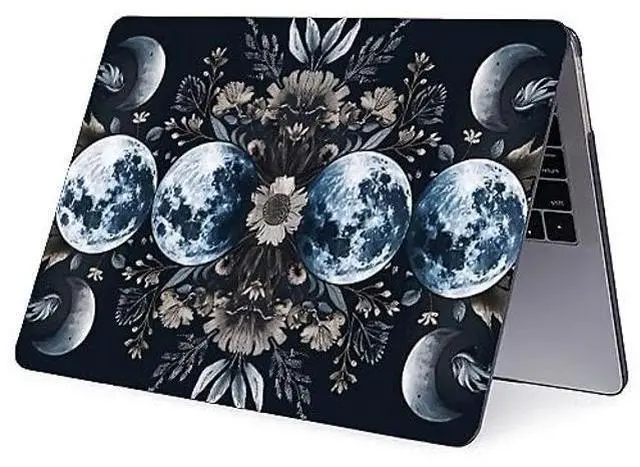 Alt view image 5 of 5 - Goodsprout Computer Case for MacBook Air 15 Inch Symmetry Moon Moonlight Colorful Pattern Black Release 2023 Model A2941/A3241 Hard Shell Case Compatible with MacBook Air 15 Inch