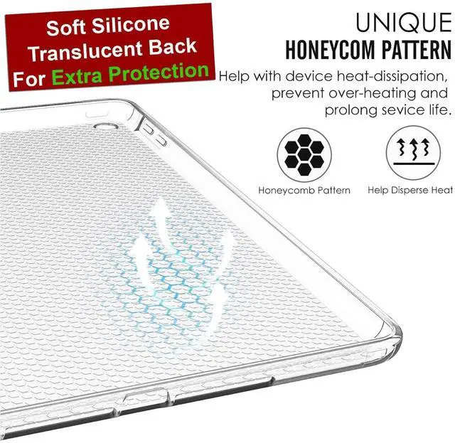 Alt view image 4 of 5 - DuraSafe Cases for iPad Mini 6th Gen 2021 8.3 Inch [ Mini 6 ] A2567 A2568 A2569 MK893LL/A MLX43LL/A MK8C3LL/A Shock Proof Magnetic Dual Angle Stand with Honeycomb Pattern Clear Back Cover - Green