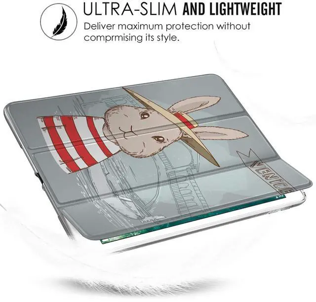 Alt view image 5 of 5 - DuraSafe Cases for iPad Mini 6th Gen 2021 8.3 Inch [ Mini 6 ] A2567 A2568 A2569 MK893LL/A MLX43LL/A MK8C3LL/A Shock Proof Magnetic Dual Angle Stand with Honeycomb Pattern Printed Cover - Bunny Hat