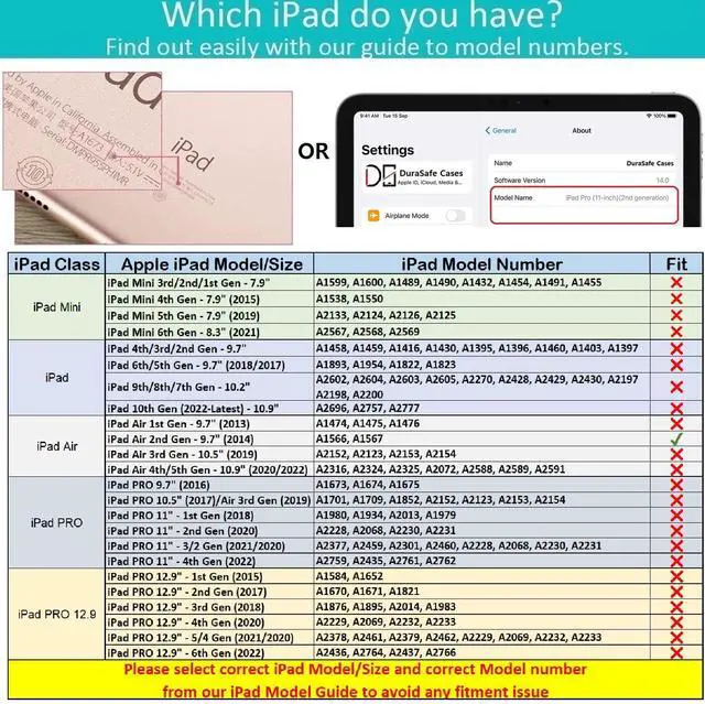 Alt view image 2 of 5 - DuraSafe Cases for iPad Air 2nd Gen 9.7 2014 Case A1566 MGLW2LL/A MGL12LL/A MH0W2LL/A A1567 MGKM2LL/A MH182LL/A MGKL2LL/A MGTY2LL/A MH1J2LL/A MGTX2LL/A MH2V2LL/A MH2W2LL/A MH2U2LL/A - Scarlet