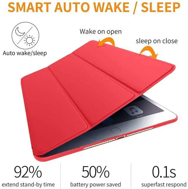 Alt view image 3 of 5 - DuraSafe Cases for iPad Air 2nd Gen 9.7 2014 Case A1566 MGLW2LL/A MGL12LL/A MH0W2LL/A A1567 MGKM2LL/A MH182LL/A MGKL2LL/A MGTY2LL/A MH1J2LL/A MGTX2LL/A MH2V2LL/A MH2W2LL/A MH2U2LL/A - Scarlet