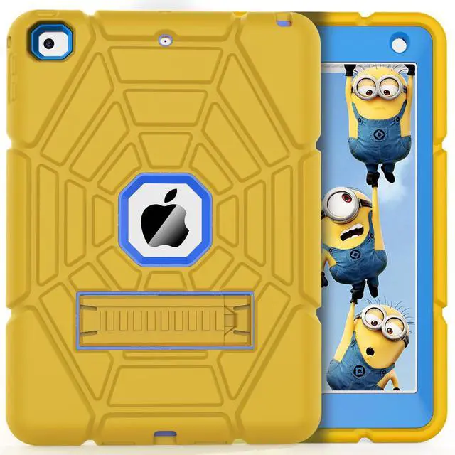 Main image of Grifobes for iPad 6th/5th Generation Cases 2018/2017, for Pad Air 2 Case 2014 9.7 inch, Heavy Duty Shockproof Rugged Protective i Pad 5 6 Gen 9.7" Case with Stand for Kids Boys (Yellow+Blue)