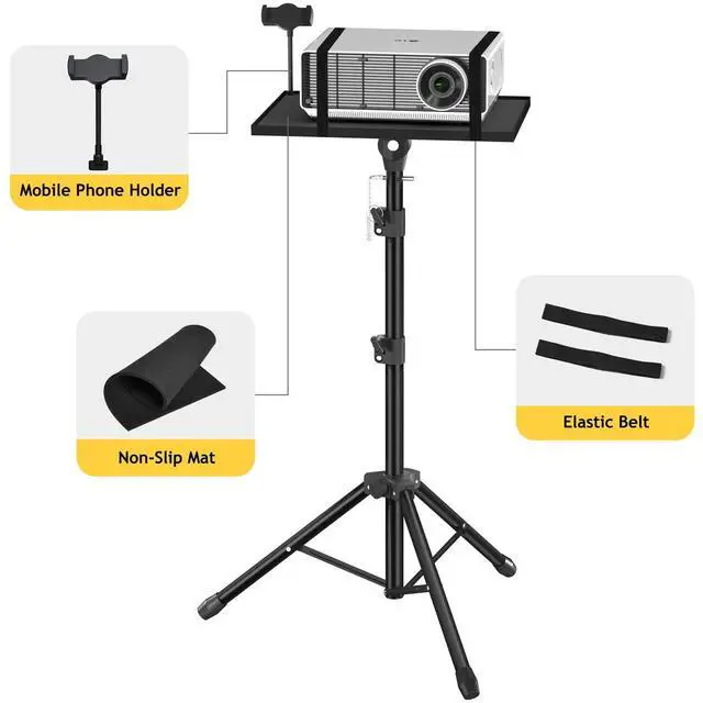 Alt view image 4 of 5 - Facilife Projector Stand Tripod - Laptop Tripod Projector Stand Adjustable Height 22 to 47 Inch, Projector Tripod Stand, Tripod for Porjector, Projector Stand for Outdoor Movies