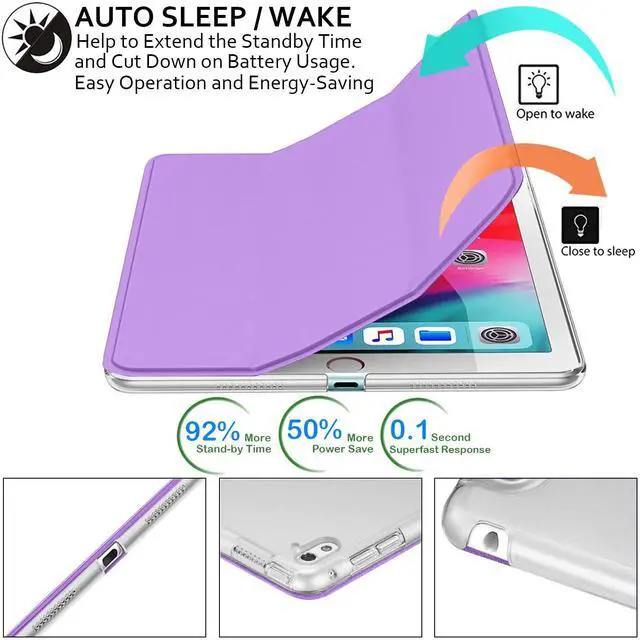 Alt view image 3 of 5 - DuraSafe Cases for iPad Pro 9.7 inch 2016 Case A1673 MLMP2LL/A MM172LL/A MLMN2LL/A MLMQ2LL/A A1674 A1675 MLMW2LL/A MLMX2LL/A MM192LL/A MLMV2LL/A MLN02LL/A MLMY2LL/A MLN12LL/A MLPY2LL/A - Purple